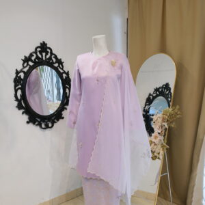 Suraya Kurung Set Selendang Lavender
