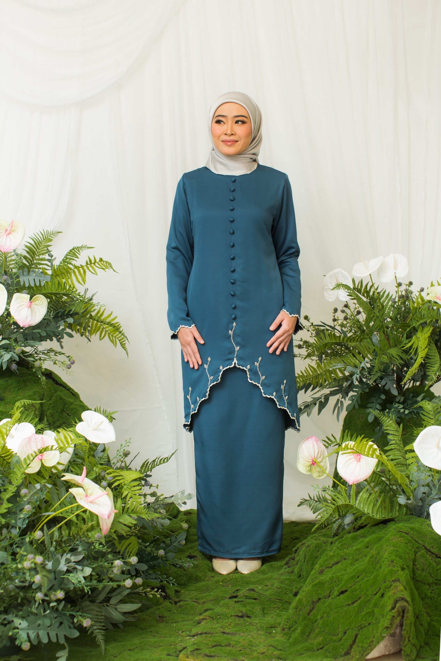 Sultanah Kebaya Teal Blue