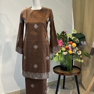 CLEARANCE- Sultanah Songket Kurung Moden Brown